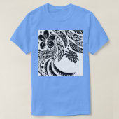 Polynesiaanse tribale zwart-wit t-shirt (Design voorkant)
