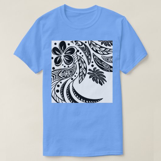 Polynesiaanse tribale zwart-wit t-shirt (Design voorkant)