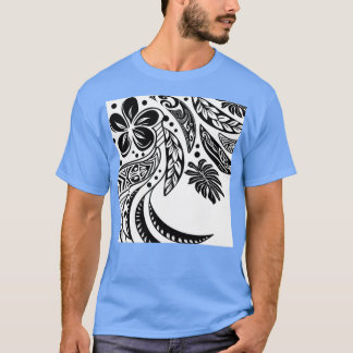 Polynesiaanse tribale zwart-wit t-shirt