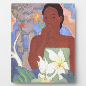 Polynesiaanse vrouw en Tiki Fotoplaat (Voorkant)