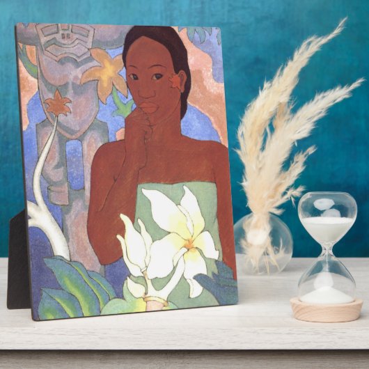 Polynesiaanse vrouw en Tiki Fotoplaat (Zijkant)