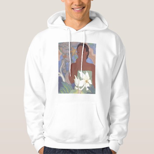 'Polynesiaanse vrouw en Tiki' - Hoodie (Voorkant)