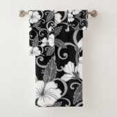 POLYNESIAN DREAM (BLACK) BATH TOWEL SET BAD HANDDOEK (Insitu)