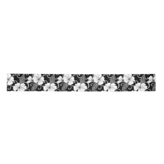 POLYNESIAN DREAM (BLACK) SATIN RIBBON SATIJNEN LINT (Voorkant)