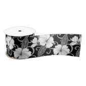 POLYNESIAN DREAM (BLACK) SATIN RIBBON SATIJNEN LINT (Spoel)