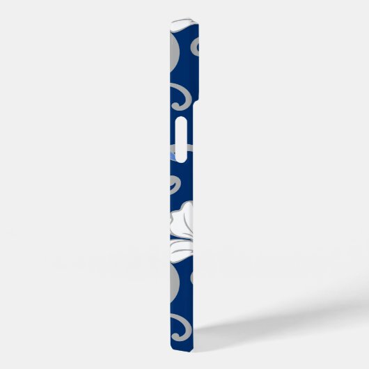 POLYNESIAN DREAM (BLUE) Hoesje-Mate iPhone CASE (Achterkant / Rechts)