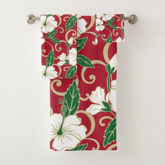 POLYNESIAN DREAM (CHRISTMAS) BATH TOWEL SET BAD HANDDOEK (Insitu)