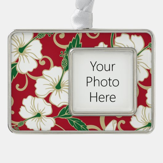 POLYNESIAN DREAM (CHRISTMAS) VERZILVERD OMLIJST ORNAMENT (Voorkant)