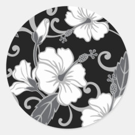 POLYNESIAN DREAM (ZWART) RONDE STICKER