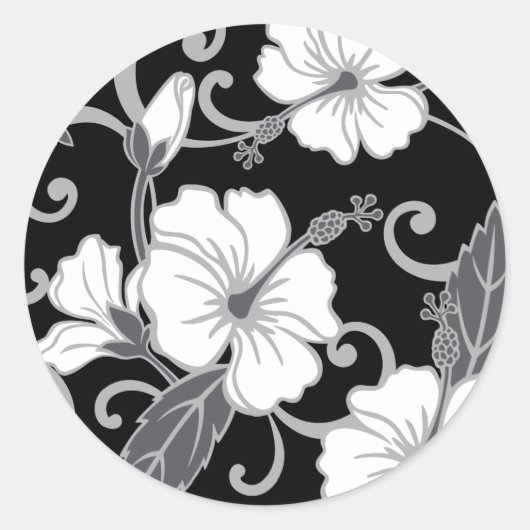 POLYNESIAN DREAM (ZWART) RONDE STICKER (Voorkant)