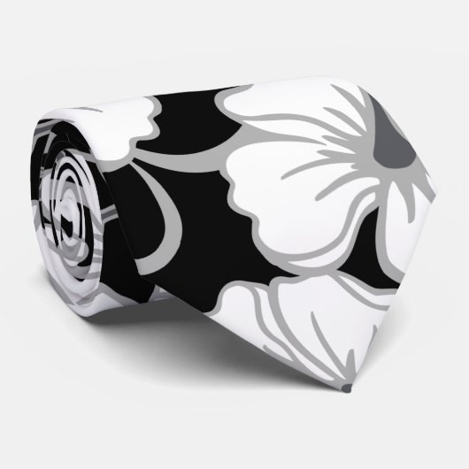 POLYNESIAN DREAM (ZWART) STROPDAS (Opgerold)