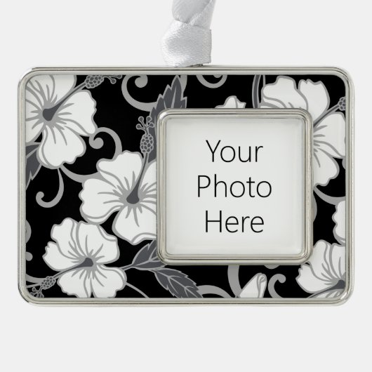 POLYNESIAN DREAM (ZWART) VERZILVERD OMLIJST ORNAMENT (Voorkant)