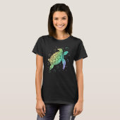 Polynesian Sea Turtle Ocean Lover Save the Turtles T-shirt (Voorkant volledig)