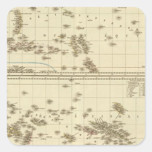 Polynesië 3 vierkante sticker (Voorkant)