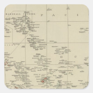 Polynesië 5 vierkante sticker
