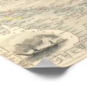 Polynesië | eilanden in de Stille Oceaan Poster (Hoek)