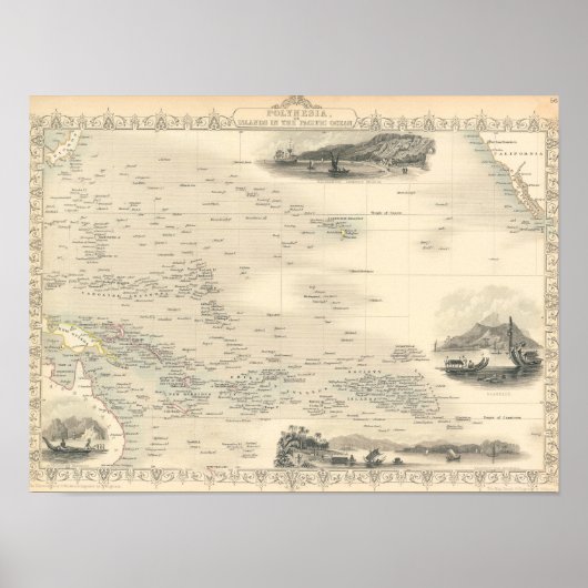 Polynesië | eilanden in de Stille Oceaan Poster (Voorkant)