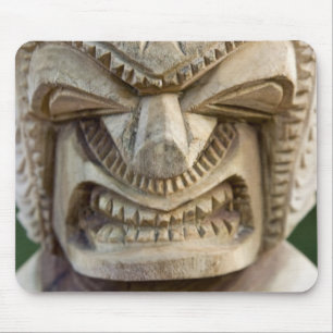 Polynesië, Koninkrijk Tonga. Close-up van tiki Muismat
