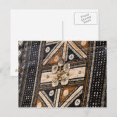 Polynesië, Koninkrijk Tonga. Detail van tapa Briefkaart (Voorkant / Achterkant)