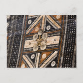 Polynesië, Koninkrijk Tonga. Detail van tapa Briefkaart (Voorkant)