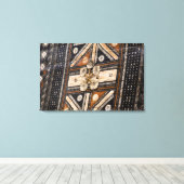 Polynesië, Koninkrijk Tonga. Detail van tapa Canvas Afdruk (Insitu (Houten vloer))