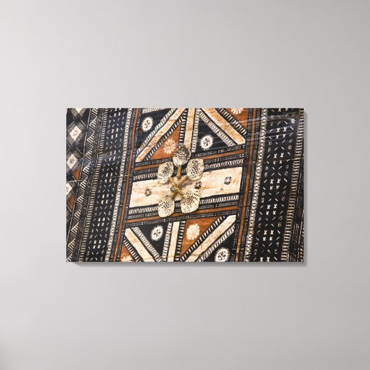 Polynesië, Koninkrijk Tonga. Detail van tapa Canvas Afdruk (Voorkant)