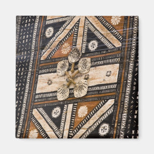 Polynesië, Koninkrijk Tonga. Detail van tapa Magneet
