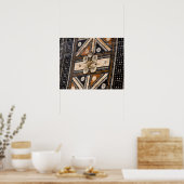 Polynesië, Koninkrijk Tonga. Detail van tapa Poster (Keuken)