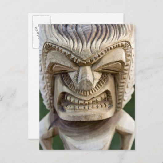 Polynesië, Koninkrijk Tonga. Sluiting van tiki Briefkaart (Voorkant / Achterkant)