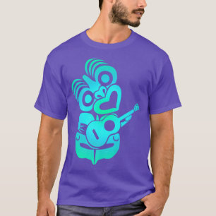 Polynesië Maori Hei Tiki Ukulele Music Nieuw-Zeela T-shirt