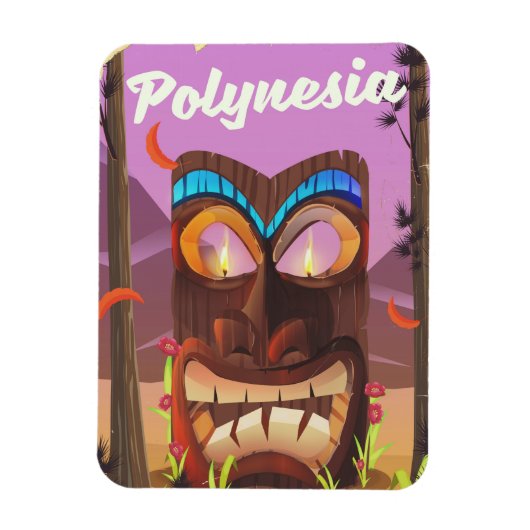Polynesië Tiki masker Magneet (Verticaal)