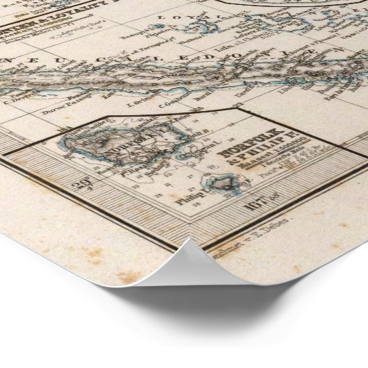 Polynesiekaart Poster (Hoek)