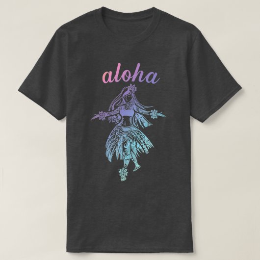Polynesisch Aloha Tribal Hula Dancer Shirt Hawaiia (Design voorkant)