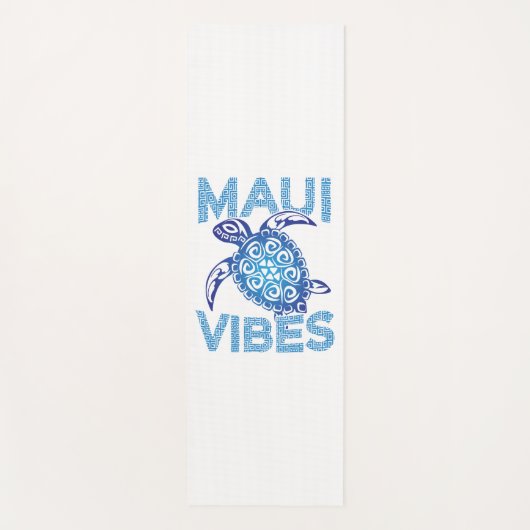 Polynesisch Blauw Tribal Zee Schildpad Maui Vibes Yogamat (Voorkant)