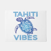 Polynesisch Blauw Tribal Zee Turtle Tahiti Vibes Deurmat (Voorkant)
