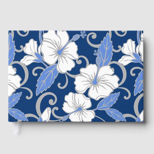 POLYNESISCH DROOMPATROON IN BLAUW GASTENBOEK (Voorkant)