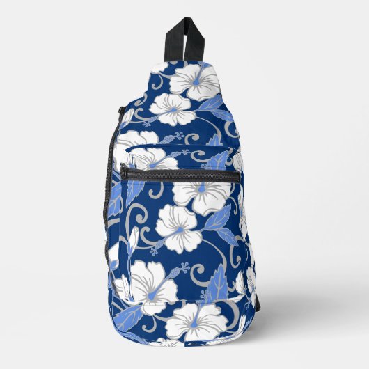 POLYNESISCH DROOMPATROON IN BLAUW SLING BAG (Voorkant)