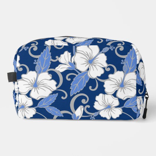 POLYNESISCH DROOMPATROON IN BLAUW TOILETTASJE (Voorkant)