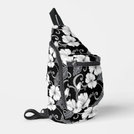 POLYNESISCH DROOMPATROON IN ZWART SLING BAG