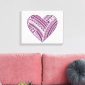 Polynesisch hart canvas afdruk (Insitu (Woonkamer))