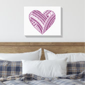 Polynesisch hart canvas afdruk (Insitu (Slaapkamer))