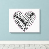 Polynesisch hart canvas afdruk (Insitu (Houten vloer))