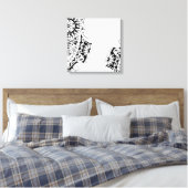 Polynesisch masker tribal tattoo ontwerp canvas afdruk (Insitu (Slaapkamer))