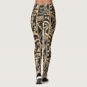 Polynesisch tattoo leggings (Achterkant)