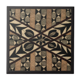 Polynesisch Tiki Tapa patroonblad Tegeltje