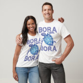 Polynesische Blauwe Stam Zeeschildpad Bora Bora T-shirt (Unisex)