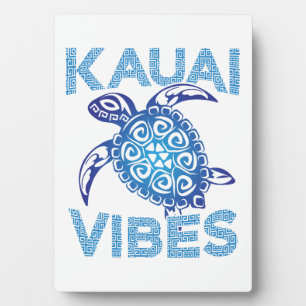 Polynesische Blauwe Tribale Zeeschildpad Kauai Vib Fotoplaat