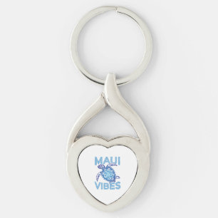 Polynesische Blauwe Tribale Zeeschildpad Maui Vibe Sleutelhanger