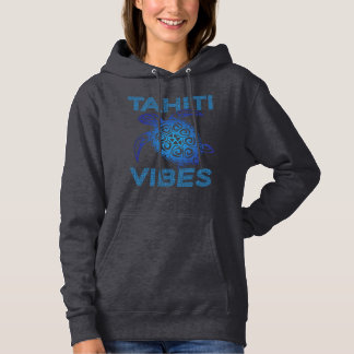 Polynesische Blauwe Tribale Zeeschildpad Tahiti Vi Hoodie