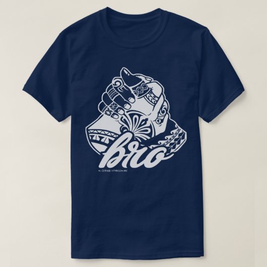 Polynesische bro handdruk t-shirt (Design voorkant)
